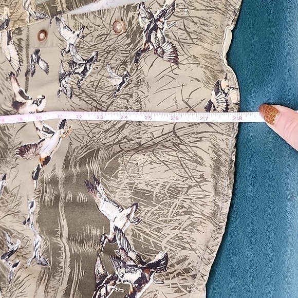 Woods & Water Outfitters Ducks Camouflage Long Slv Casual Button Down Sz M Shirt - Picture 3 of 12